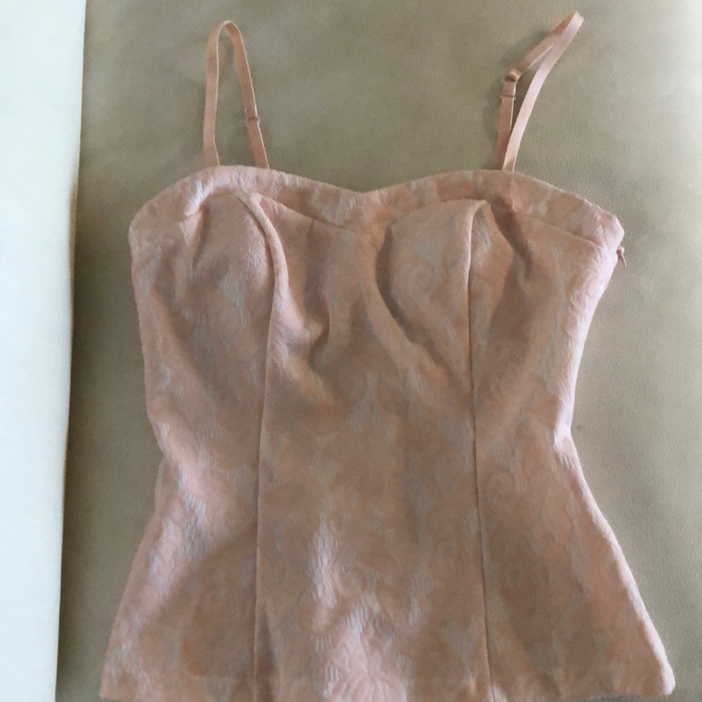 Cache Pink and White Top